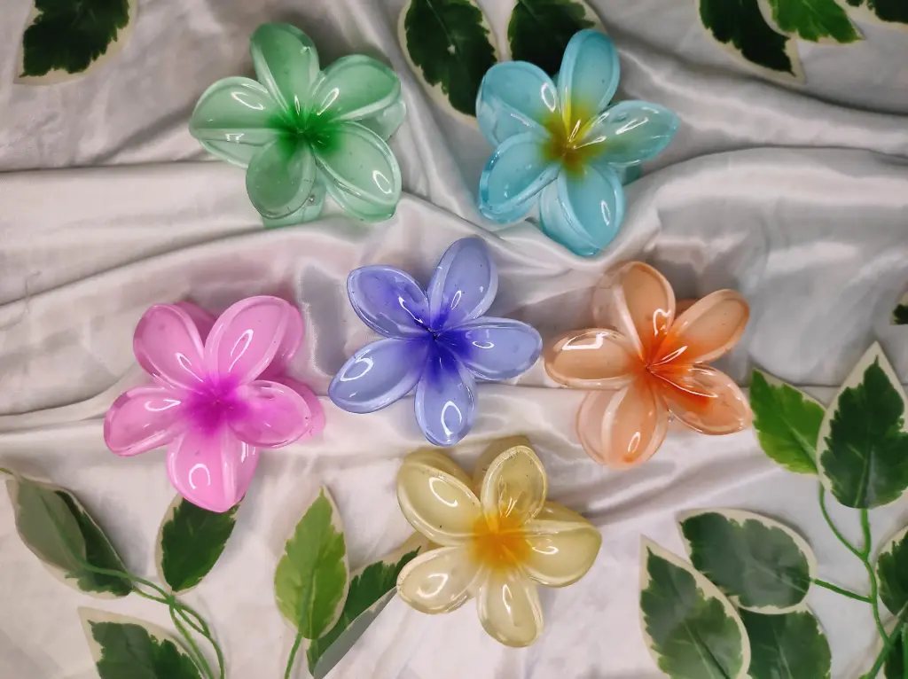 Floral Claw Hair Clips (large)– Multicolor Set 