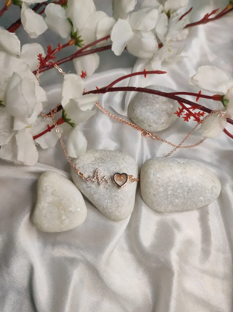 Heartbeat Pendant chain – Rose Gold Finish