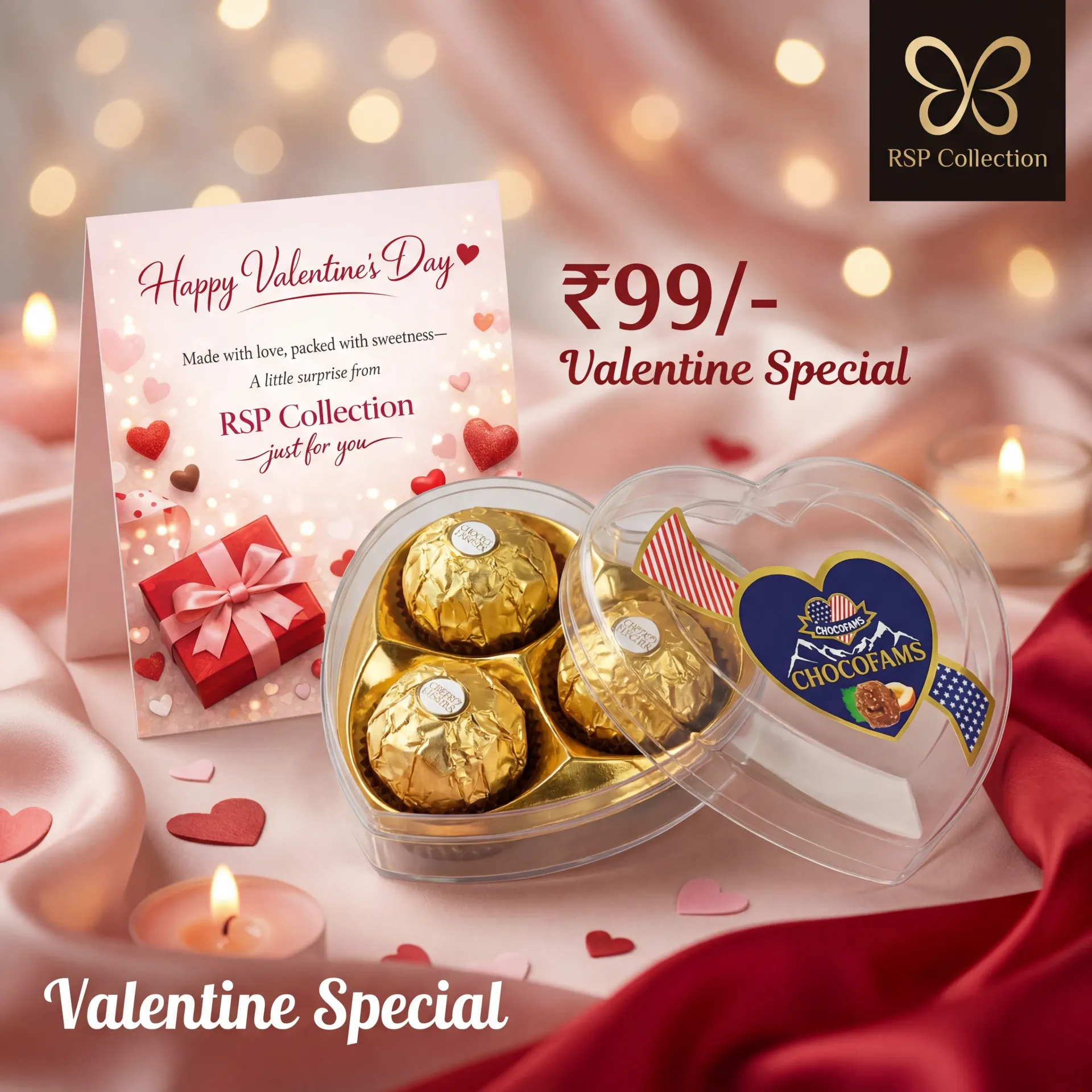 💛Golden Heart Box with Personalized Handwritten Card