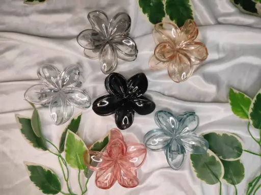 Floral Claw Hair Clips – Neutral Shades